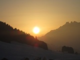 A sunset in the French Alps – My WWOOF host’s chalet